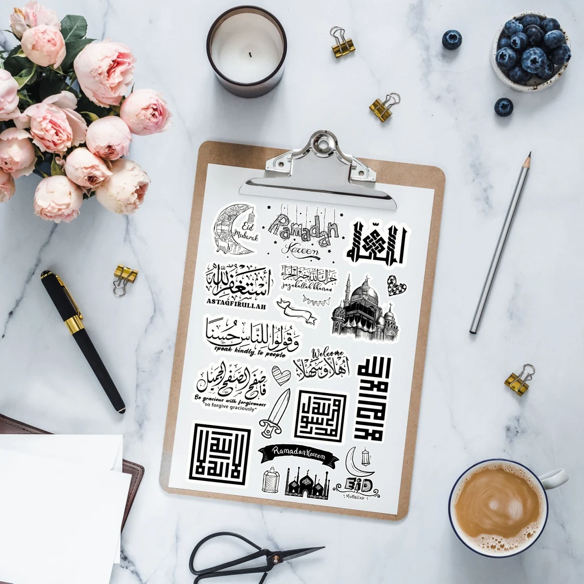 مجموعة ملصقات إسلامية أنيقة.... جمالٌ يُلهِم، وخيرٌ يصنع الأمل. - الصورة 2