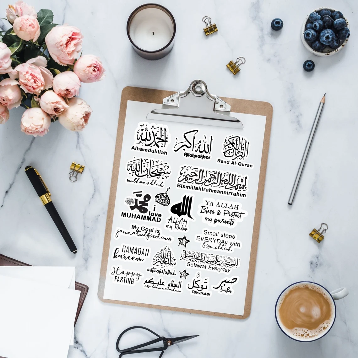 مجموعة ملصقات إسلامية أنيقة.... جمالٌ يُلهِم، وخيرٌ يصنع الأمل. - الصورة 4